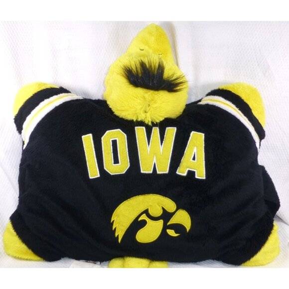 Pillow Pets Other - Iowa Hawkeyes Black & Yellow Pillow Pets Plush Toy Pillow 18" Surface Washable